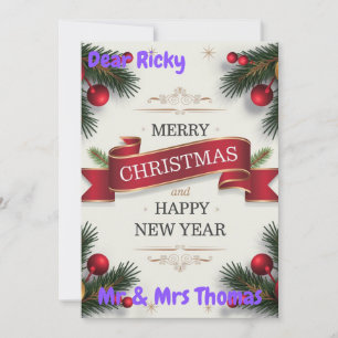 Feiern Sie Weihnachten und Neues Jahr mit Freude u Einladung