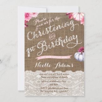 Feiern und 1. Geburtstag Party im Herbst Einladung