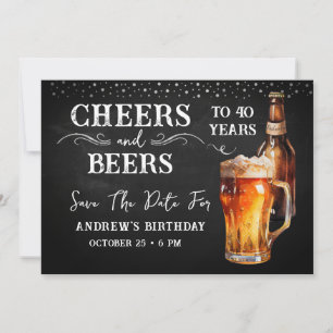 Feiern und Biere jedes Jahr Save the Date Einladung