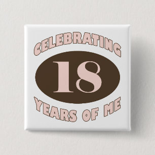 Feiern von 18 Geschenken Button