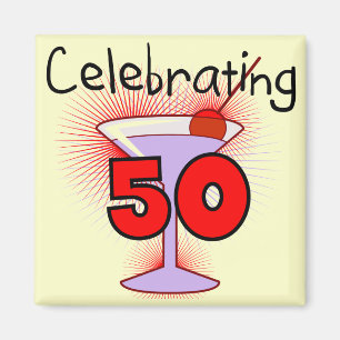 Feiern von 50 T-Shirts und von Geschenken Magnet
