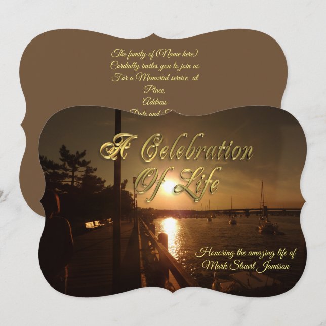 Feiern von Einladungen für das Leben im Hafen (Vorne/Hinten)