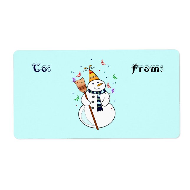 Feiern von Snowman-Gift-Tags (Vorne)