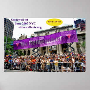 Feiern von Stonewall an der NYC Hauptbibliothek Poster