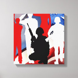 Feiern von Veteranen Leinwanddruck