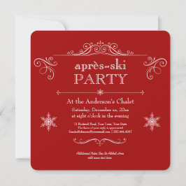 Feiern Winterweihnachtsfest oder Après-Ski-Party Einladung