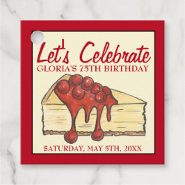 Feiern wir Cherry Cheesecake Dessert Geburtstag Geschenkanhänger