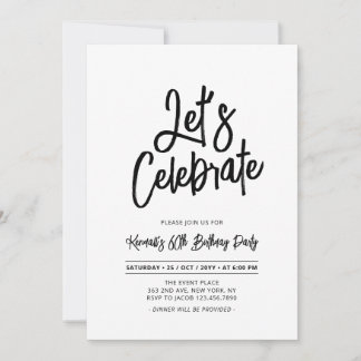 Feiern wir | Chic Script 60. Geburtstagsparty Einladung