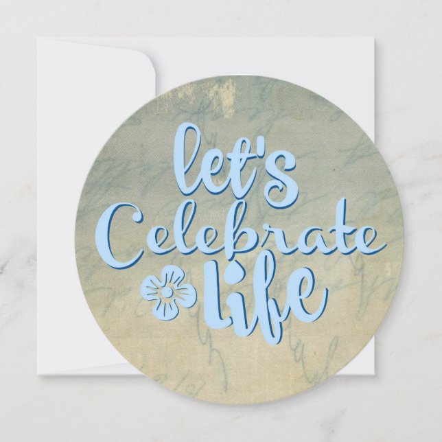 Feiern wir das Leben Einladung (Vorderseite)