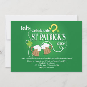 Feiern wir den St. Patrick's Day Einladung