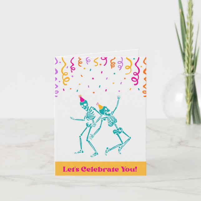 Feiern wir dich! Chiropraktische Geburtskarte Dankeskarte (Vorderseite)