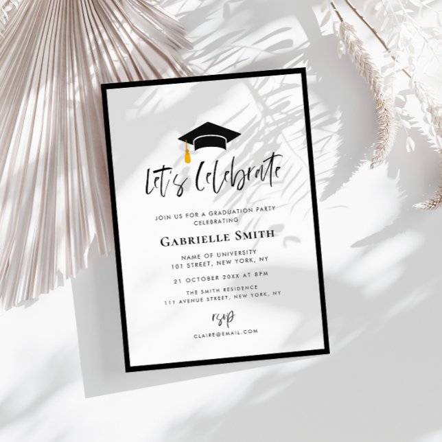 Feiern wir die Einladung zur Abschlussfeier (Von Creator hochgeladen)