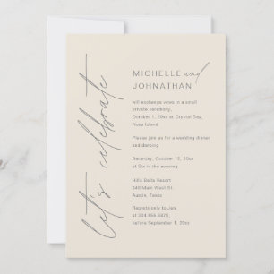 Feiern wir, Hochzeitsfeier, Abendessen am Abend Einladung