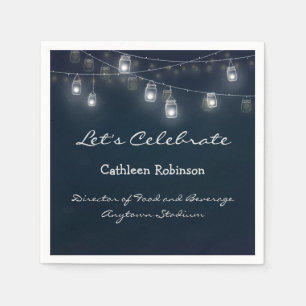 Feiern wir Honoree und Title Cafe Lights Serviette