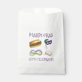 Feiern wir Mardi Gras Beignet Beads NOLA Geschenktütchen