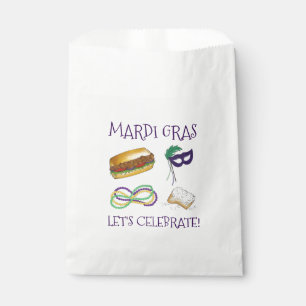 Feiern wir Mardi Gras Beignet Beads NOLA Geschenktütchen