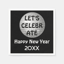 Feiern wir NYE Disco Ball Silver