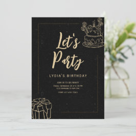 Feiern wir Party Einladung Überraschung Geburtstag