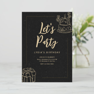 Feiern wir Party Einladung Überraschung Geburtstag