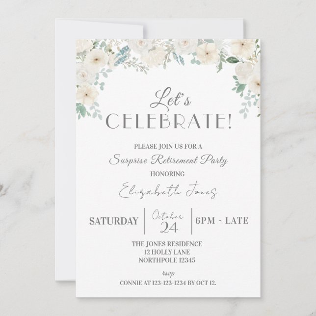 Feiern wir! Party für Unternehmensruhestand Einladung (Vorderseite)