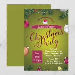 Feiern wir Weihnachten-Party Einladung