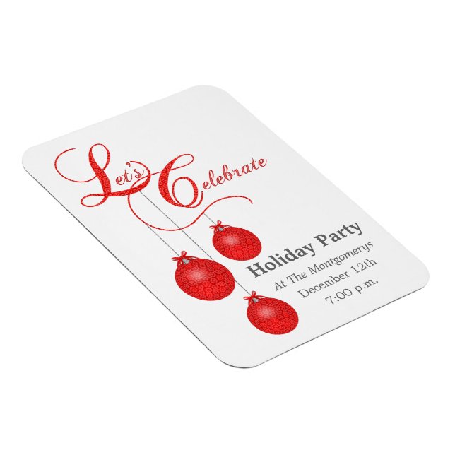 Feiern wir Weihnachten Save the Date Magnet (Rechte Seite)