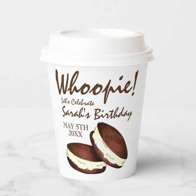 Feiern wir! Whoopie Pies Birthday Party Pappbecher (Vorderseite)