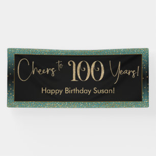 Feiern zu 100 Jahren Geburtstag Aquamarines Gold S Banner