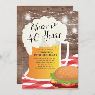 Feiern zu 40 Jahren Geburtstag Einladung