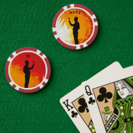 Feiern zu einem anderen Jahr (männlich) Pokerchips
