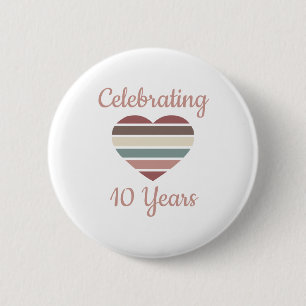 Feiern zum 10. Hochzeitstag Button