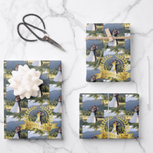 Feiern zum ersten Hochzeitstag anpassen Geschenkpapier Set