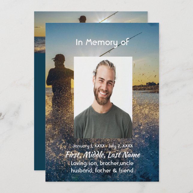 Feiern zum Fischfang im Seeverkehr Einladung (Vorne/Hinten)