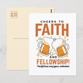 Feiern zum Glauben und zur Freundschaft - T-Shirt Postkarte