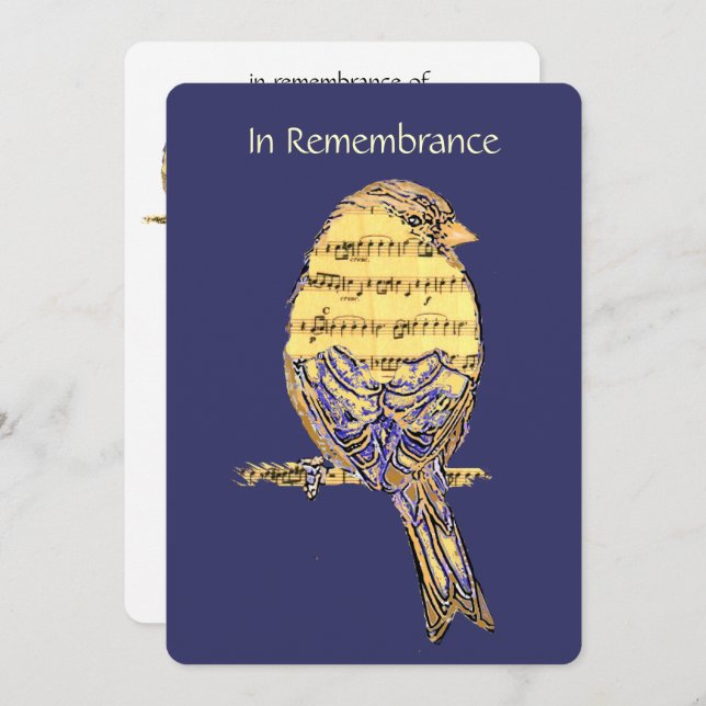 Feiern zum Live-Service Einladung Musik Song Bird (Vorne/Hinten)