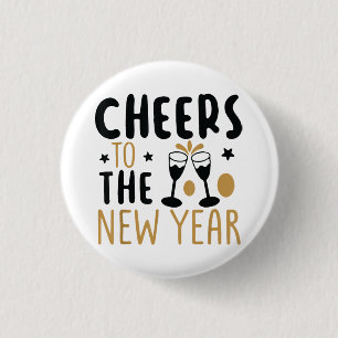 Feiern zum neuen Jahr 2025 Countdown Wein Drinkin Button