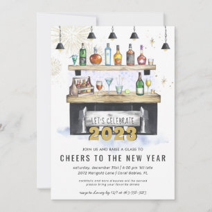 Feiern zum neuen Jahr Holiday Cocktail Party Einladung