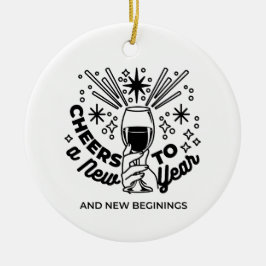 Feiern zum Neujahrsfest Keramik Ornament