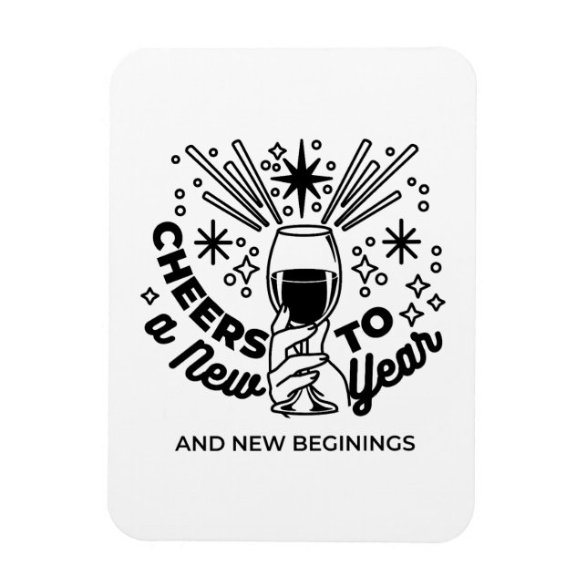 Feiern zum Neujahrsfest Magnet (Vertikal)