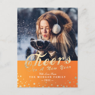 Feiern zum Neujahrsfest Saisongrüße Foto Feiertagspostkarte
