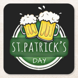 Feiern zum St. Patrick's Day Rechteckiger Pappuntersetzer