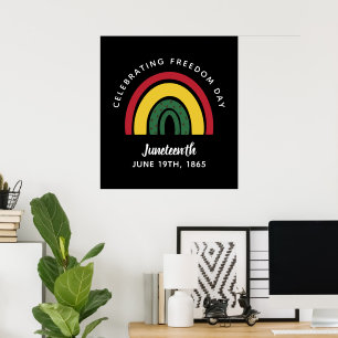 Feiern zum Tag der Freiheit im Juni 1865 Regenboge Poster