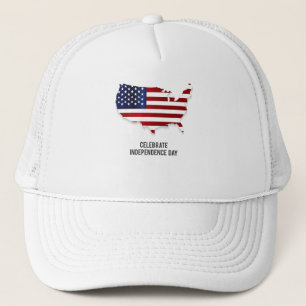 Feiern zum Unabhängigkeitstag USA Flag Truckerkappe
