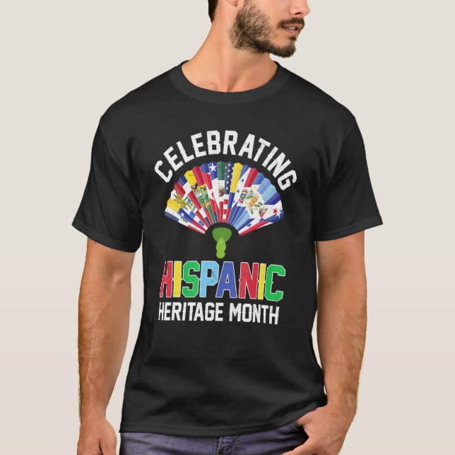 Feiern zur Flagge des hispanischen Kulturerbes T-Shirt (Vorderseite)