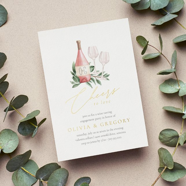 Feiern zur Liebe der Wein-Degustations-Partei Folieneinladung (Von Creator hochgeladen)