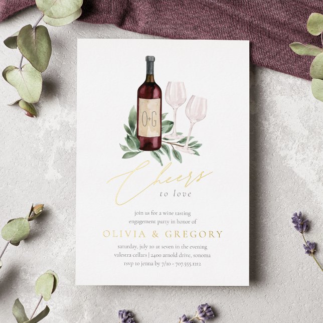 Feiern zur Liebe der Wein-Degustations-Partei Folieneinladung (Von Creator hochgeladen)