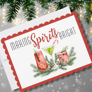 Feiernde Cocktails Spirituosen machen Helle Scallo Feiertagskarte