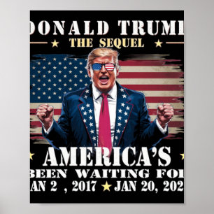 Feiernder Präsident Donald Trump Tag der Amtseinfü Poster