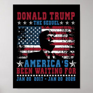Feiernder Präsident Donald Trump Tag der Amtseinfü Poster