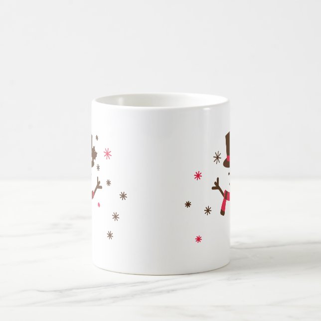 Feiernder Snowman Cheer Kaffeetasse (Mittel)